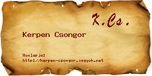 Kerpen Csongor névjegykártya